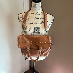 Sorial studded crossbody/shoulder leather bag